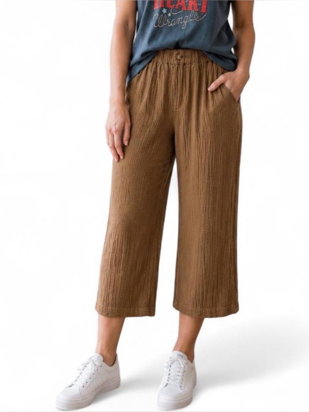 Wonderly Crinkle Wide Leg Pants